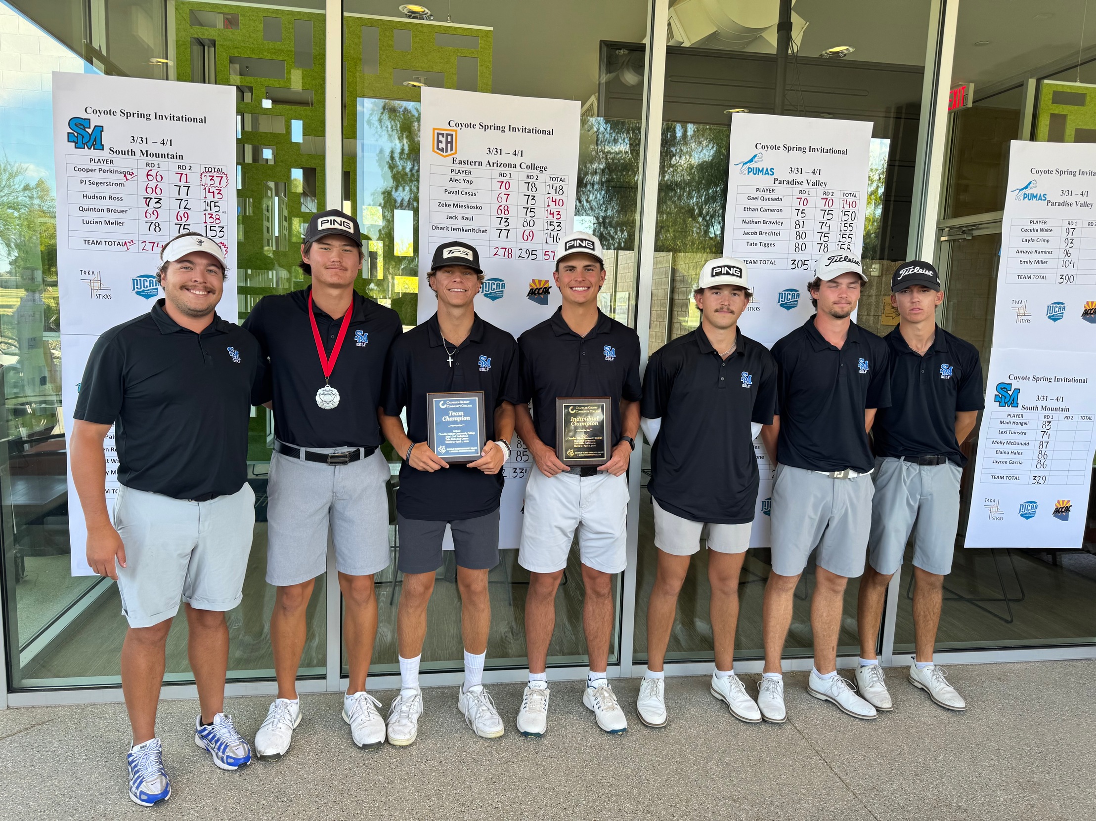Cooper Perkinson, No. 2 SMCC Men's Golf Win Chandler-Gilbert Coyote Classic